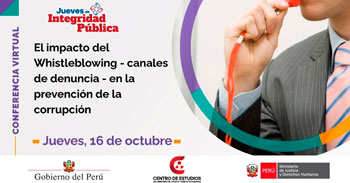  Conferencia online "El impacto del Whistleblowing - canales de denuncia - en la prevención de la corrupción" 