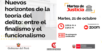  Conferencia online "Nuevos horizontes de la teoría del delito: entre el finalismo y el funcionalismo" 