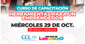  Curso presencial "Herramientas para un emprendedor" de la Municipalidad de San Juan de Lurigancho