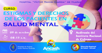  Curso presencial "La salud mental en la actualidad: Estigmas y derechos de los pacientes"  