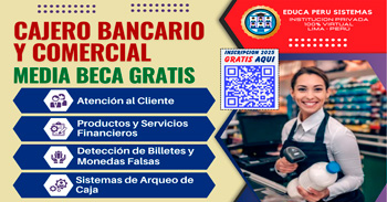  Curso online gratis: "CAJERO BANCARIO Y COMERCIAL EN BANCOS, EMPRESAS, ENTIDADES FINANCIERAS" 