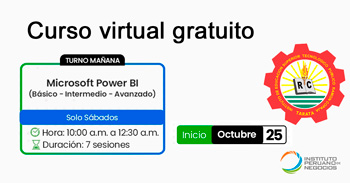  Curso online gratis "Power BI" del IESTP Ramón Copaja