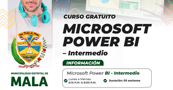  Curso online gratis "Microsoft Power BI - Intermedio" de la Municipalidad de Mala