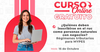  Curso online gratis "¿Quiénes deben inscribirse en el RUC como personas naturales con negocio?" 