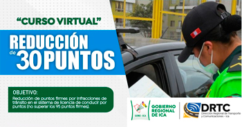  Curso online gratis "Reducción de 30 puntos" del Gobierno Regional de Ica