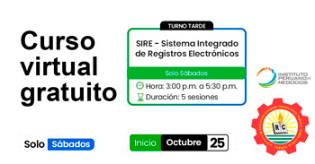  Curso online gratis "SIRE (Sistema integrado de registros electrónicos)" del IESTP Ramón Copaja