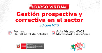  Curso online "Gestión prospectiva y correctiva en el sector" del MINISTERIO DE VIVIENDA
