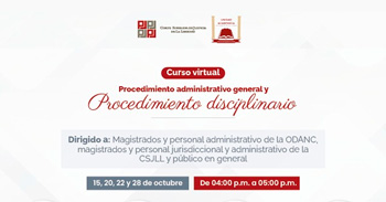  Curso virtual "Procedimiento administrativo general y procedimiento disciplinario"