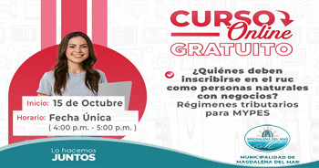  Curso online ¿Quiénes deben inscribirse en el RUC como personas naturales con negocios? Regímenes tributarios para MYPES