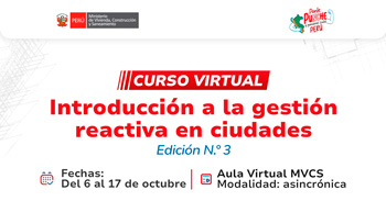  Cursos online "Introducción a la gestión reactiva en ciudades 2025" del Ministerio de Vivienda