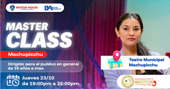  Masterclass presencial de Inglés Turístico en Machupicchu