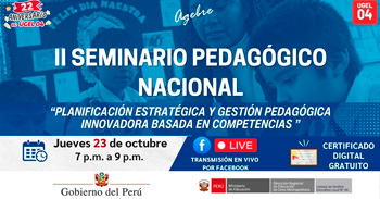  Semianrio online "El PEI como herramienta estratégica para lograr aprendizajes" de la UGEL 04 - Comas
