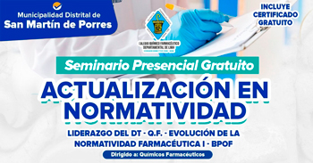  Seminario  "Actualización en normativa liderazgo del DT-QF" de la Muni San Martin de Porres