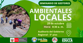  Seminario presencial gratis "Desarrollado a favor de una gestión ambiental local significativa" 
