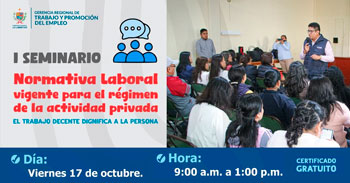 Seminario presencial "Normativa laboral vigente para el régimen de la actividad privada" de GRTPE La Libertad
