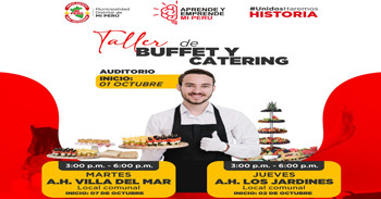  Taller presencial de "Buffet y Catering" de la Municipalidad Distrital de Mi Perú