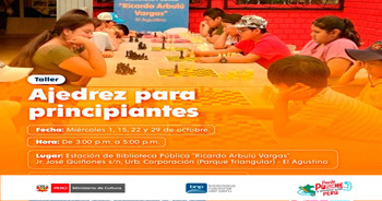  Taller presencial gratis "Ajedrez para principiantes" de la BNP