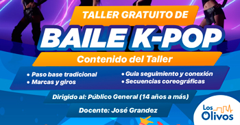  Taller presencial gratis de Baile K-Pop de la Municipalidad de Los Olivos
