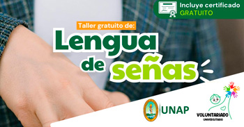  Taller presencial gratis "Lengua de Señas" de la Facen Unap