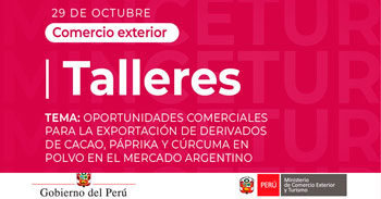  Taller presencial "Oportunidades de exportación de cacao, páprika y cúrcuma al mercado argentino"