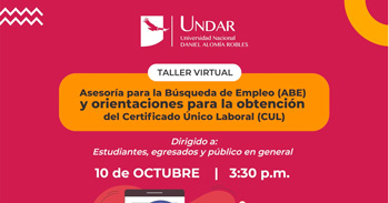  Taller online "Asesoría para la Búsqueda de Empleo y orientaciones para obtener tu Certificado Único Laboral "