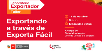  Taller online "Exportando a través de Exporta Fácil" del PromPerú