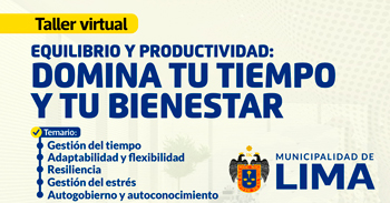  Taller virtual gratis "Equilibrio y Productividad: Domina tu tiempo y tu bienestar"