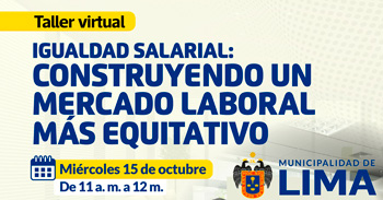  Taller online gratis "Igualdad salarial: Construyendo un mercado laboral más equitativo" 