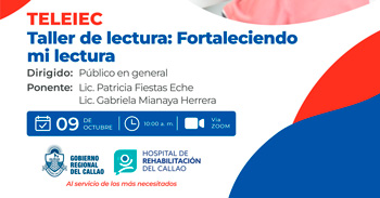 Taller virtual "Lectura: Fortaleciendo mi lectura" del Hospital de Rehabilitación del Callao