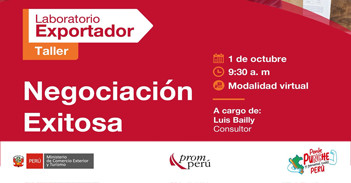  Taller online "Negociación Exitosa" del PromPerú
