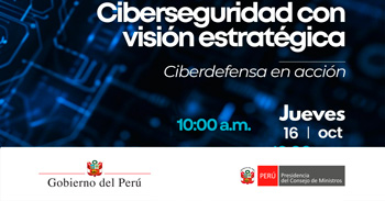 Webinar online  "Ciberseguridad con visión estratégica - ciberdefensa en acción"