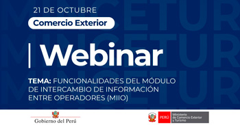  Webinar online "Funcionalidades del Módulo de Intercambio de Información entre Operadores (MIIO)"  