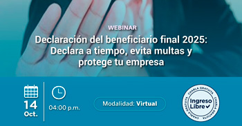  Webinar online gratis "Declaración del beneficio final 2025" de la SNI