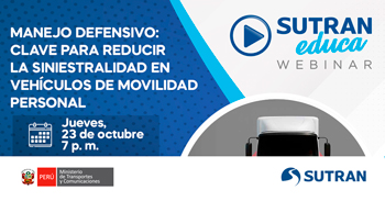  Webinar online gratis Manejo defensivo: clave para reducir la siniestralidad en vehículos de movilidad personal