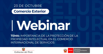  Webinar online "Importancia de la protección de la propiedad intelectual en el comercio internacional"  
