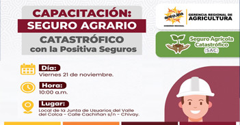  Capacitación presencial gratis "Seguro Agrario Catastrófico para la campaña 2025-2026" 