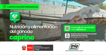  Capacitación presencial  "Nutrición y alimentación del ganado caprino" del INIA