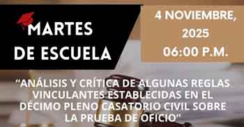  Capacitación online Análisis y crítica de algunas reglas vinculantes establecidas en el décimo pleno casatorio civil