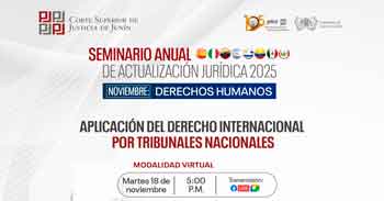  Capacitación online "Aplicación del derecho internacional por tribunales nacionales" 