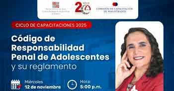  Capacitación online "Código de responsabilidad penal de adolescentes y su reglamento" 