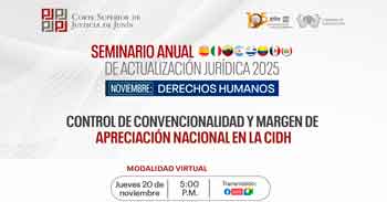  Capacitación online "Control de convencionalidad y margen de apreciación nacional en la CIDH"