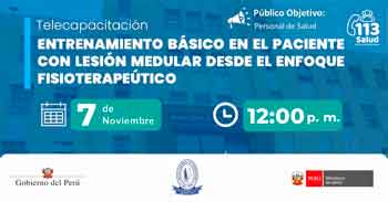  Capacitación online gratis Entrenamiento básico en el paciente con lesión medular desde el enfoque fisioterapeútico