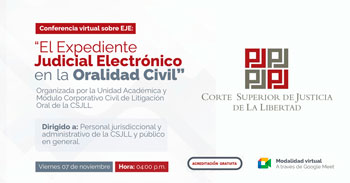  Capacitación online "El Expediente Judicial Electrónico en la Oralidad Civil" 