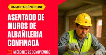  Capacitación online gratis "Asentado de muros de albañilería confinada" de SIDERPERU