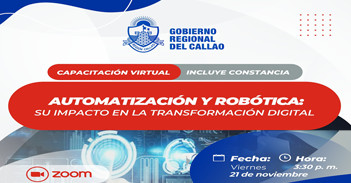  Capacitación virtual gratis "Automatización y Robótica: Su impacto en la transformación digital" 