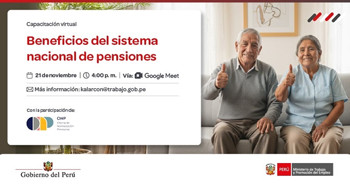  Capacitación online gratis "Beneficios del Sistema Nacional de Pensiones" del MTPE