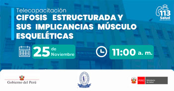  Capacitación online gratis "Cifosis estructurada y sus implicancias músculo esqueléticas" del MINSA