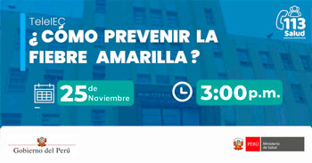  Capacitación online gratis "¿Cómo prevenir la fiebre amarilla?" del MINSA