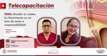 Capacitación online gratis "Decidir es cuidar, la vasectomía es un acto de amor y responsabilidad" 