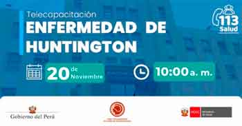  Capacitación online gratis "Enfermedad de Huntington" del MINSA